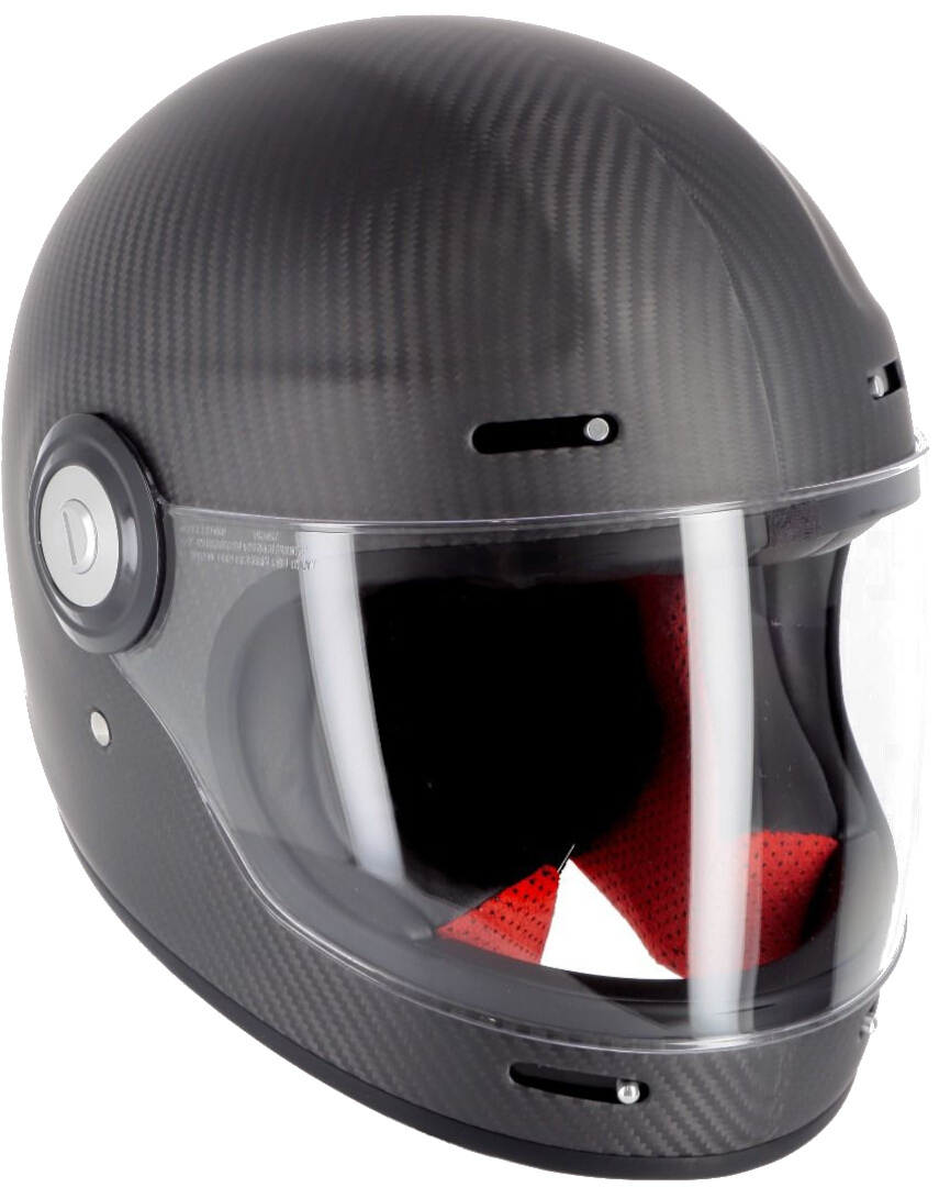 Side view of Helstons Naked Full Face Mat Carbon Helmet, black-carbon, Size 2XL for Men