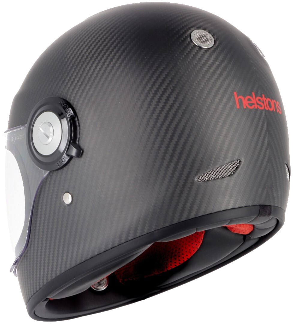 Side view of Helstons Naked Full Face Mat Carbon Helmet, black-carbon, Size 2XL for Men