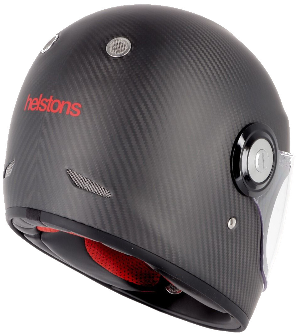 Side view of Helstons Naked Full Face Mat Carbon Helmet, black-carbon, Size 2XL for Men