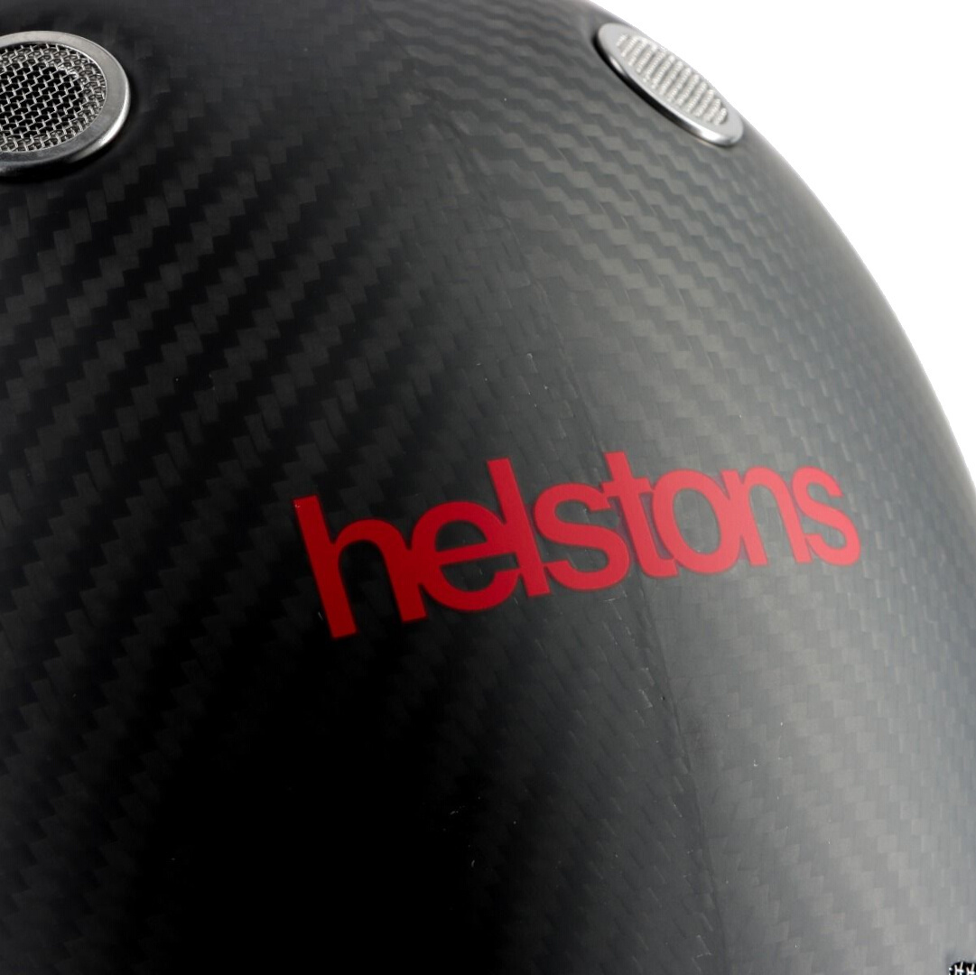 Side view of Helstons Naked Full Face Mat Carbon Helmet, black-carbon, Size 2XL for Men