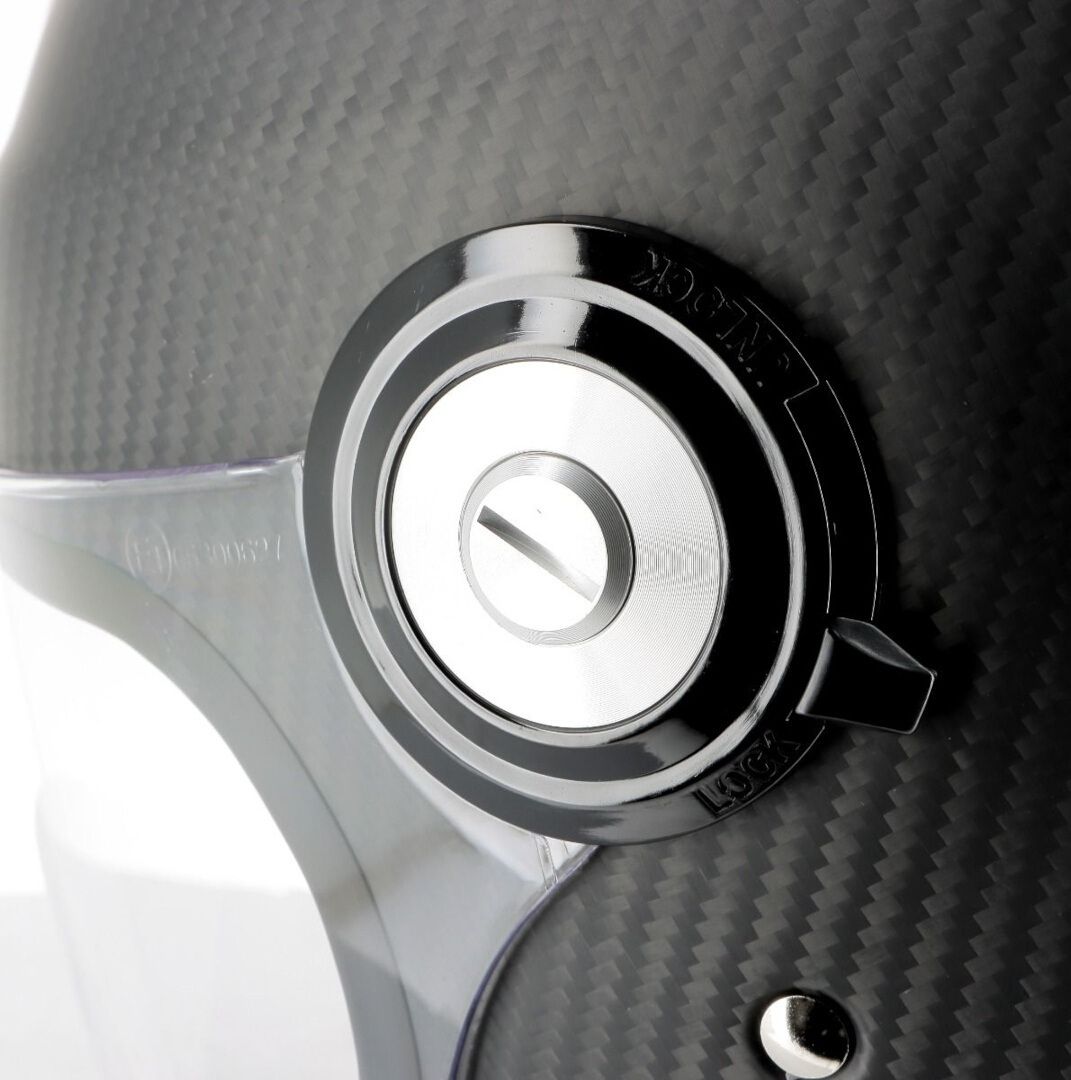 Side view of Helstons Naked Full Face Mat Carbon Helmet, black-carbon, Size 2XL for Men