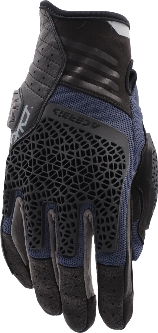 Side view of Acerbis Crossover Motorradhandschuhe, grey-blue, Size XS for Men