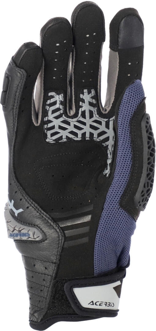 Side view of Acerbis Crossover Motorradhandschuhe, grey-blue, Size XS for Men