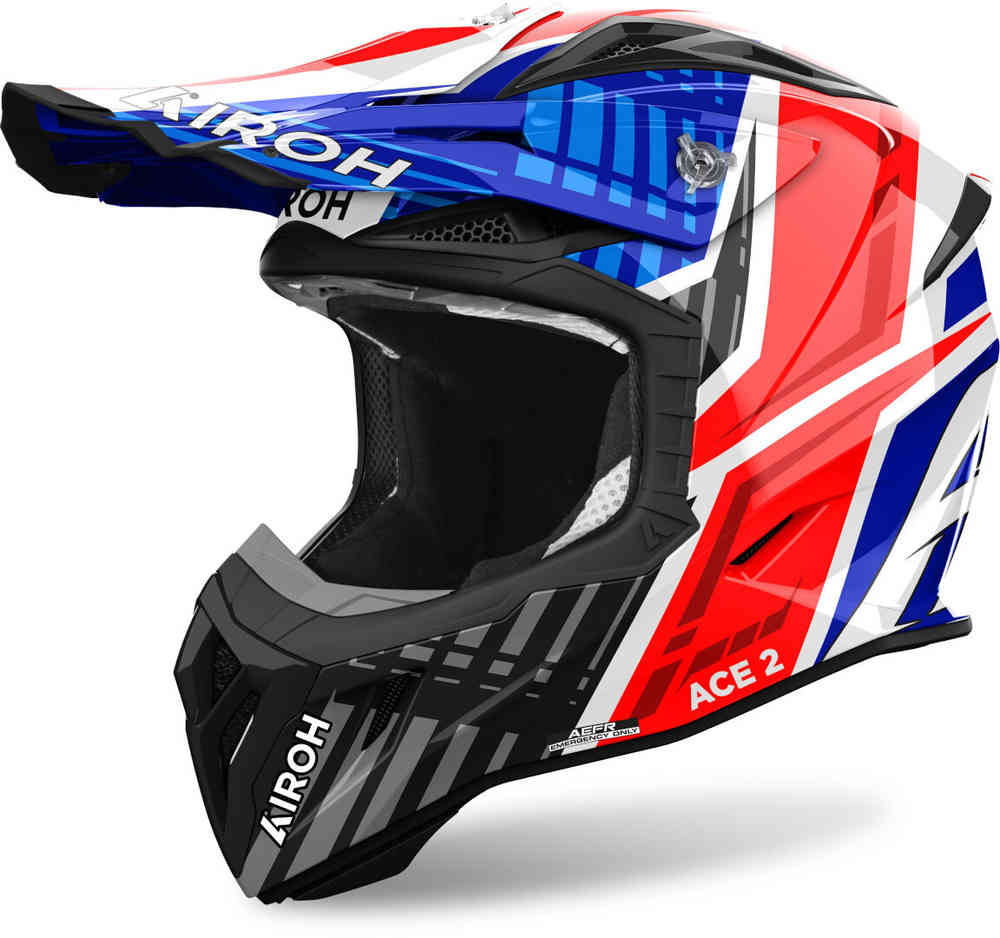 Airoh Aviator Ace 2 Proud Шлем для мотокросса Белый/Синий/Красный XS (53/54) 