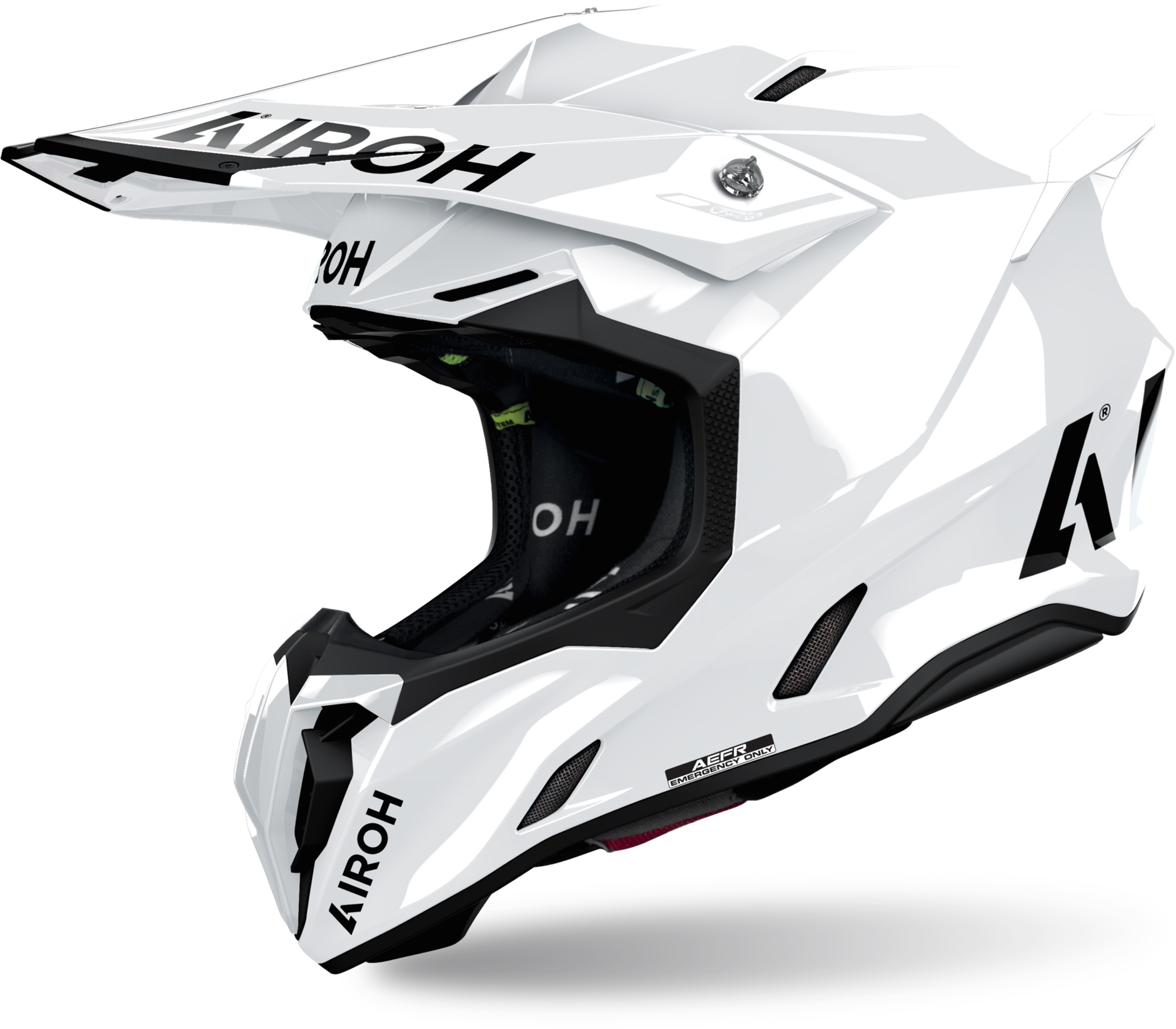 Airoh Men's White Twist 3 Solid Motocross Helmet, Size 2XL For