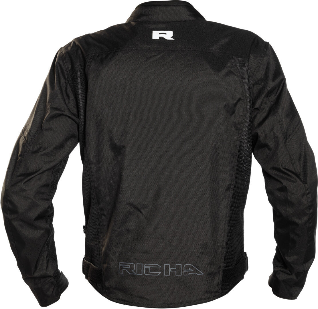 Side view of Richa Buster Mesh Motorcycle Textile Jacket, black, Size 2XL for Men