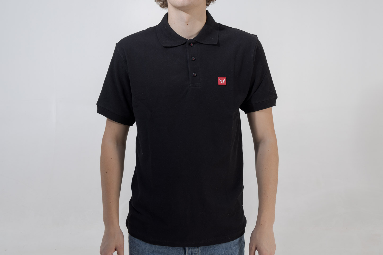 SW-Motech Poloshirt - Core Line. Zwart. Mannen. Maat L., zwart voor man