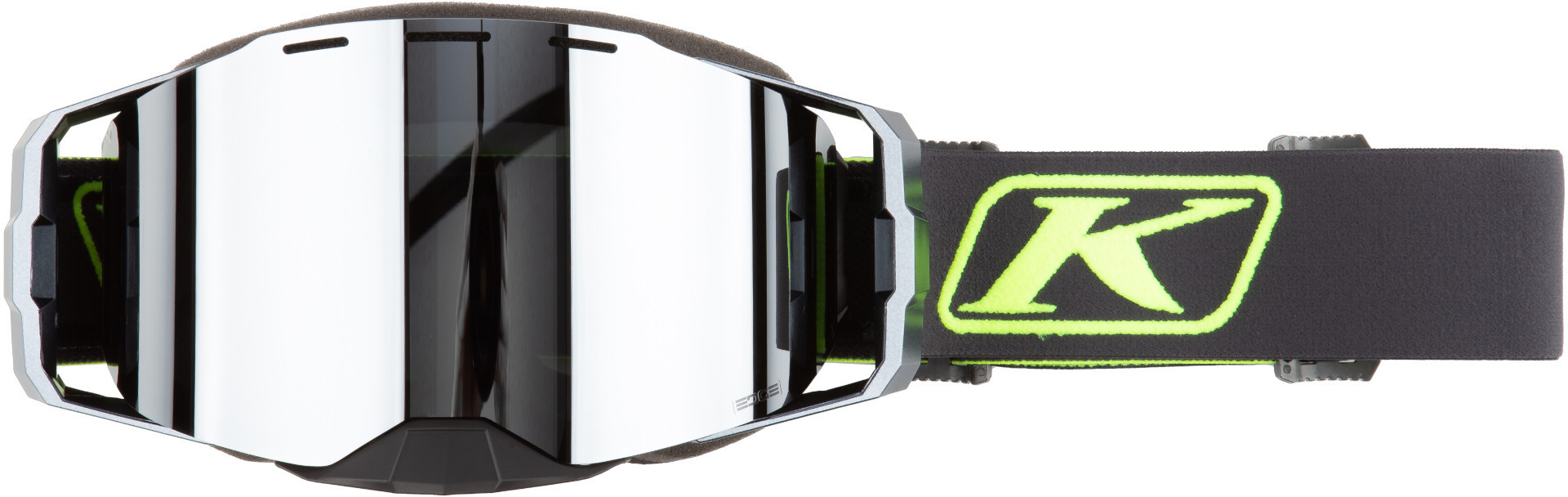 Klim Edge Focus Asphalt Hi-Vis Lunettes de motoneige, noir