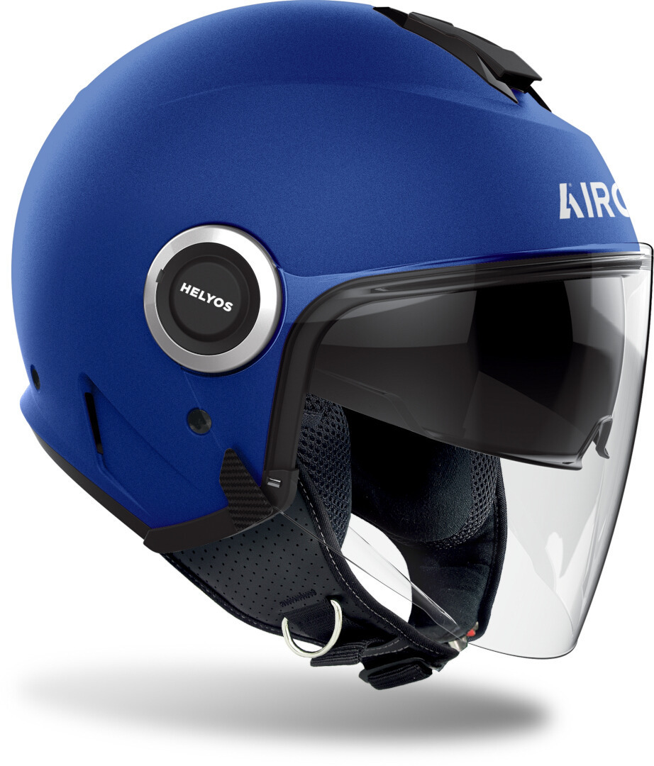 Side view of Airoh Helyos Color 06 Jet Helmet, blue, Size M for Men