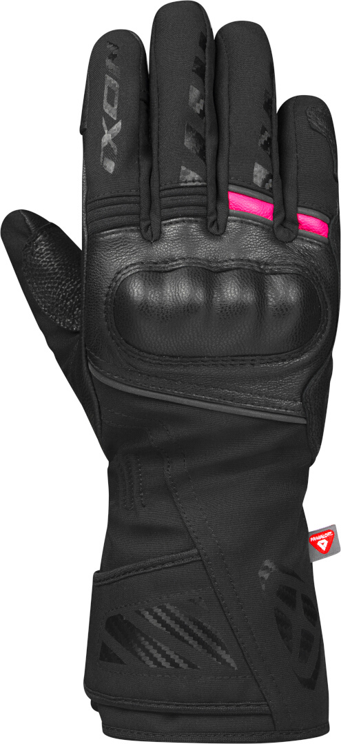 Ixon Pro Rescue 3 Waterproof Ladies Winter Motorcycle Gloves, Black-Pink, Size M For Women