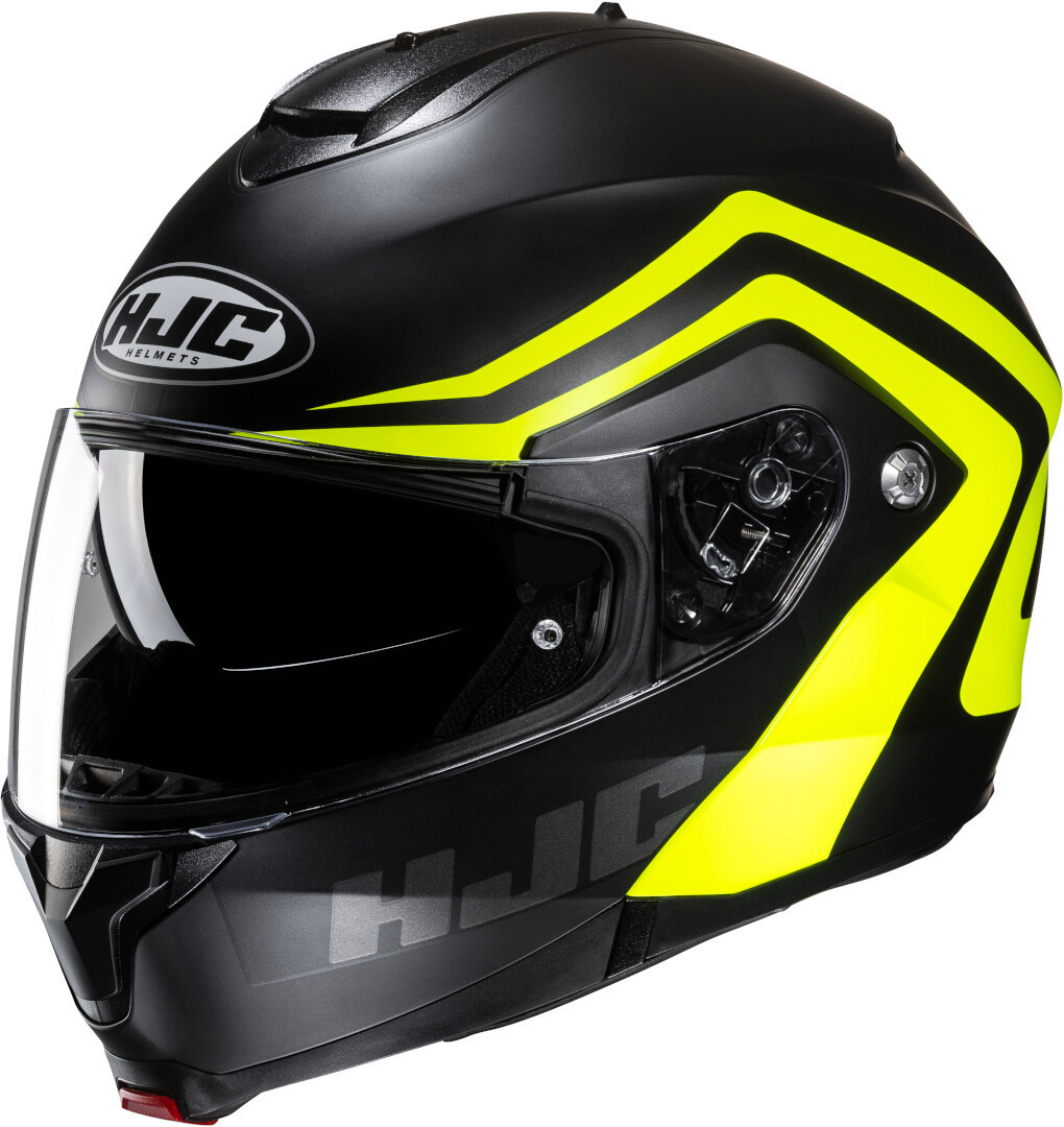 Hjc Men's Black Yellow C91n Nepos Helmet, Black-Yellow, Size M For