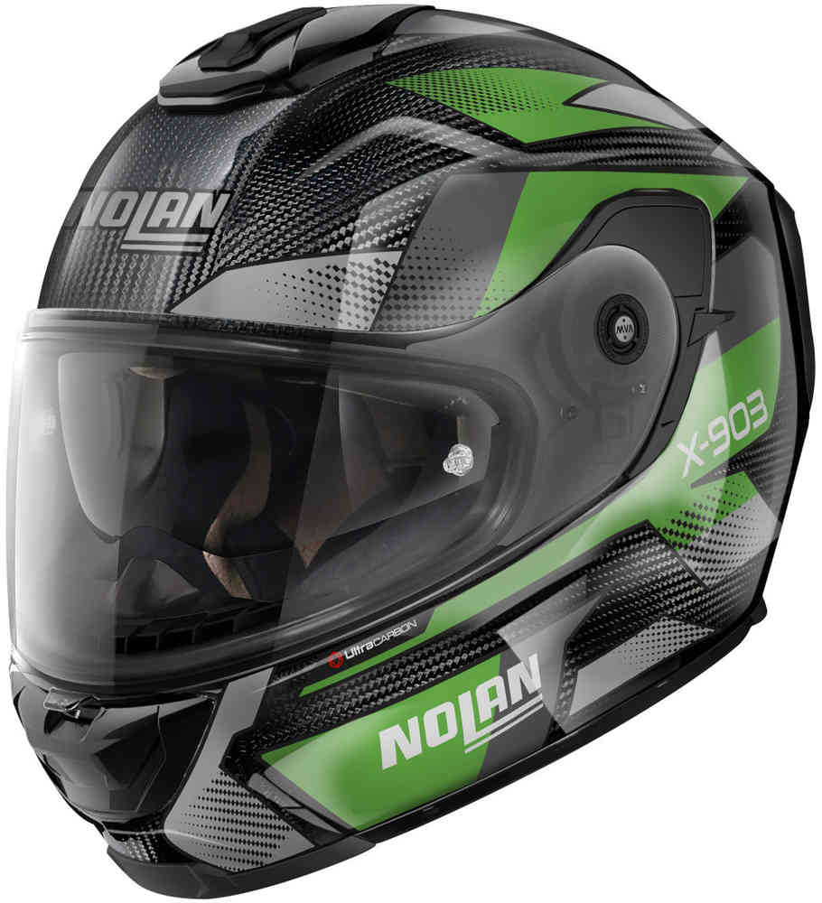 Nolan X-903 Ultra Carbon Highspeed N-Com Шлем Черный/серый/зеленый XXS (54) 