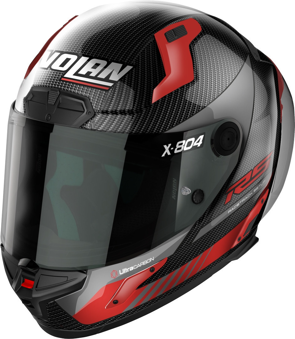 Nolan X-804 RS Ultra Carbon Hot Lap Шлем Черный/Серый/Красный XXS (54) 
