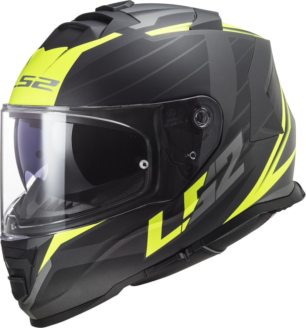 LS2 FF800 Storm II Nerve Helmet, black-yellow, Size 3XL for Men-image-984401191