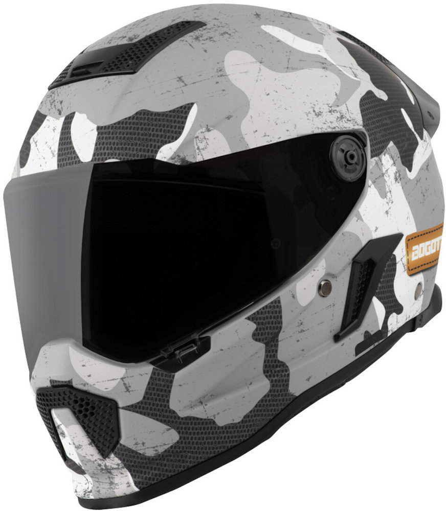Casque Jet Bogotto V537 Camo (Vert Camouflage) - HomologuÃ© ECE 22.05 Avec VisiÃ¨re Solaire IntÃ©grÃ©e Et Doublure Lavable