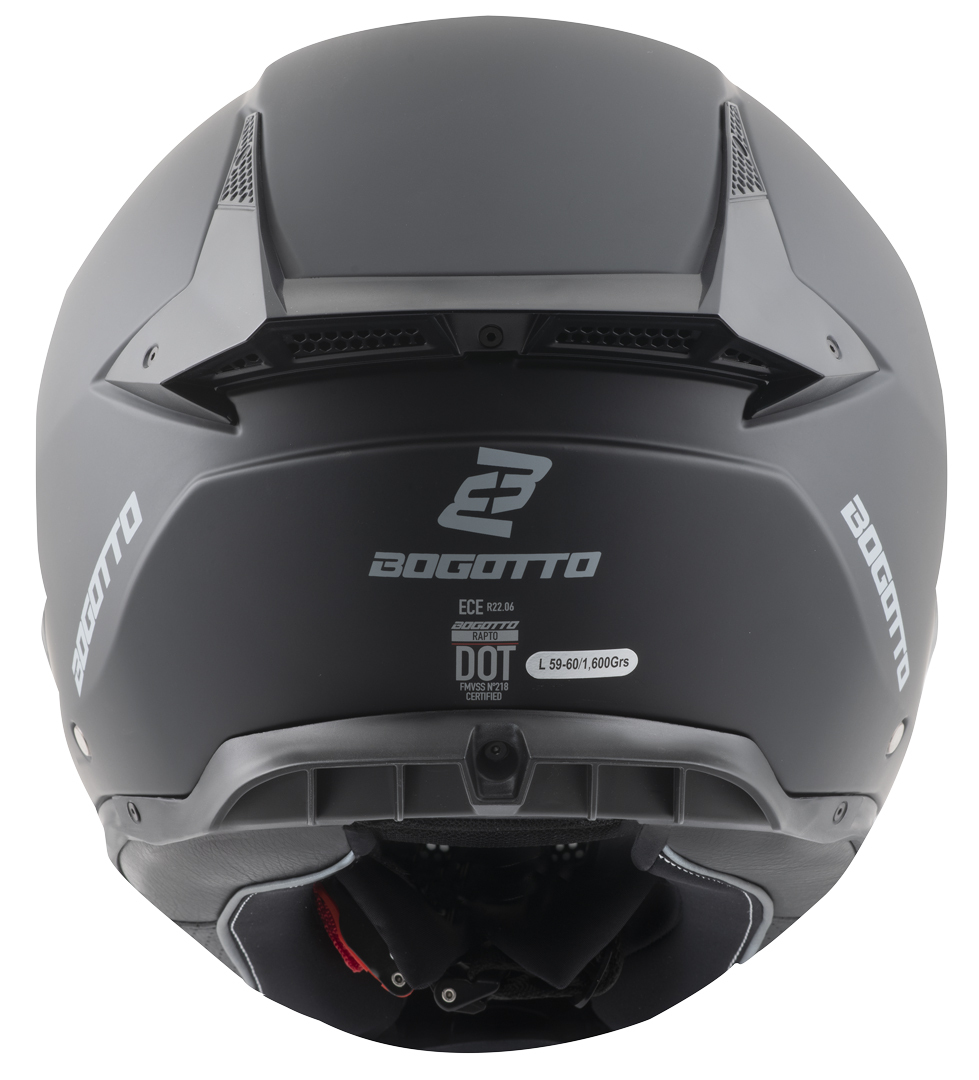 Side view of Bogotto Rapto Reptile Helmet, black-red, Size L for Men