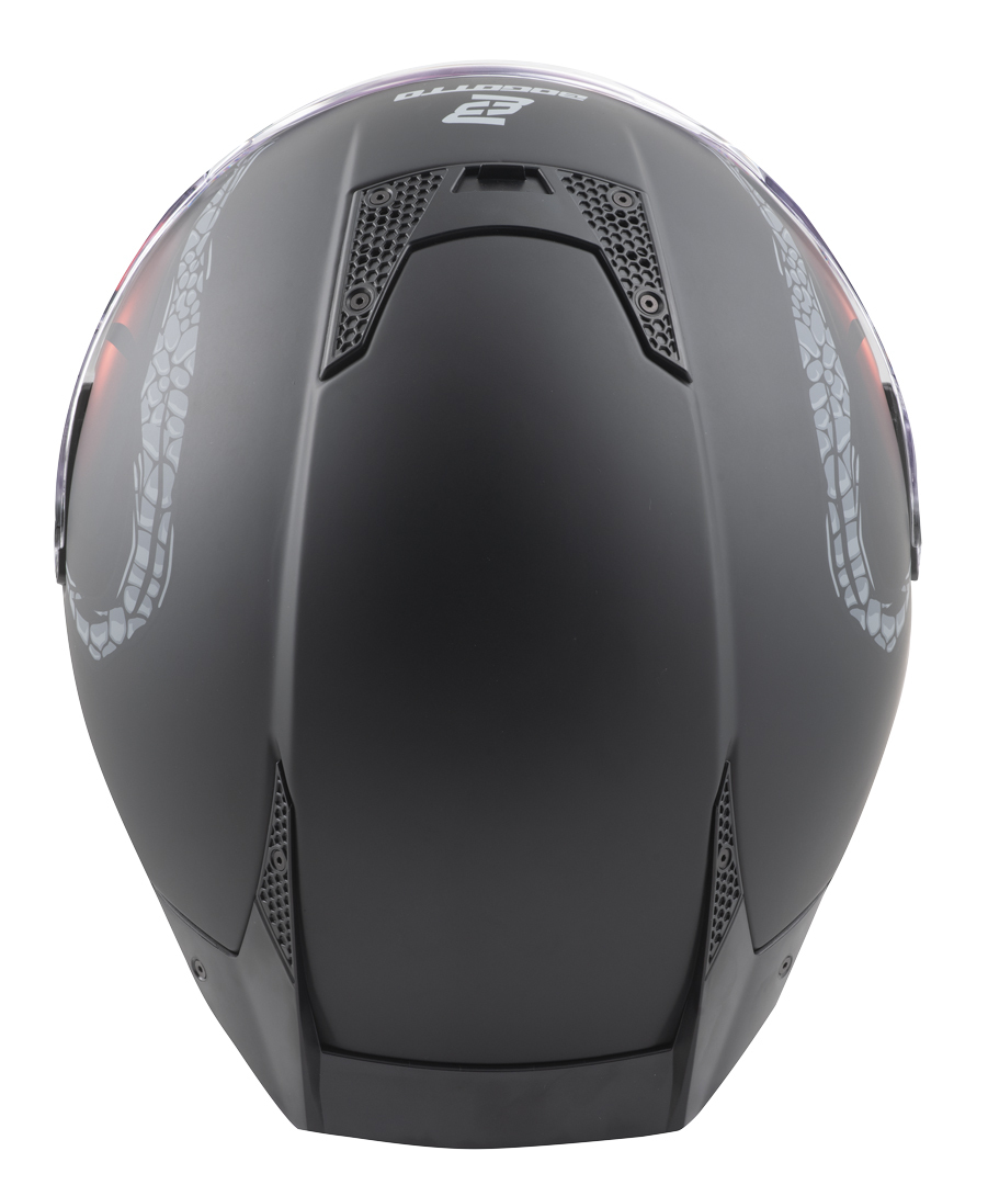 Side view of Bogotto Rapto Reptile Helmet, black-red, Size L for Men