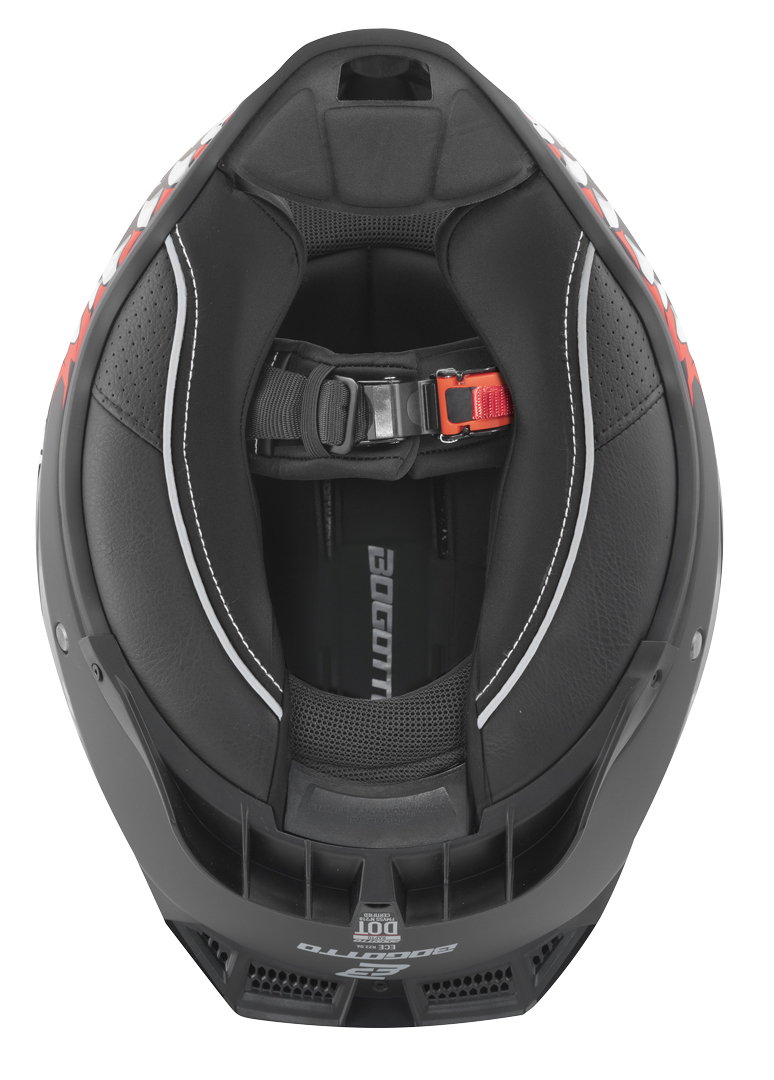 Side view of Bogotto Rapto Reptile Helmet, black-red, Size L for Men