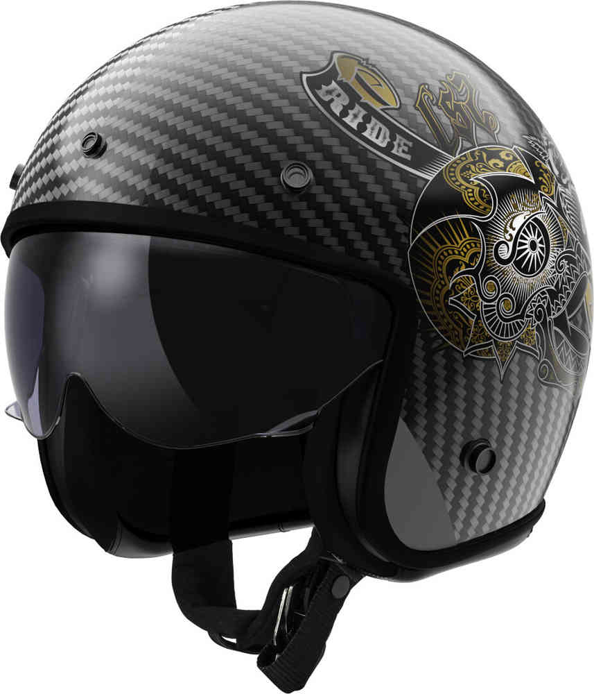 Casco de moto custom deals