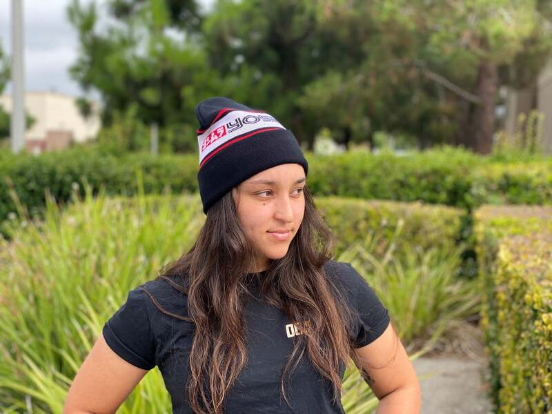 Side view of YOSHIMURA YOSHIMURA Woven Beanie
