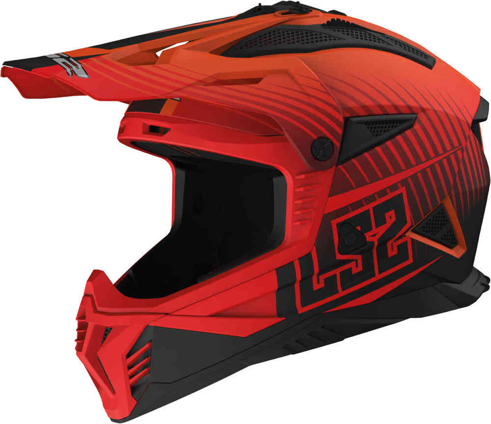 LS2 MX708 Fast II Duck Шлем для мотокросса Флуоресцентный красный XL (61/62) 