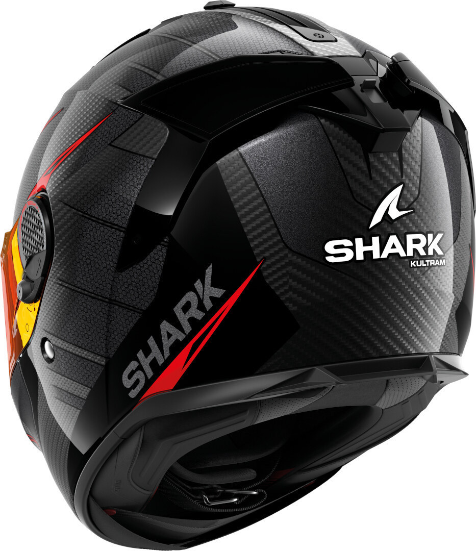 Side view of Shark Spartan GT Pro Kultram Carbon Helmet, black-red, Size XS for Men