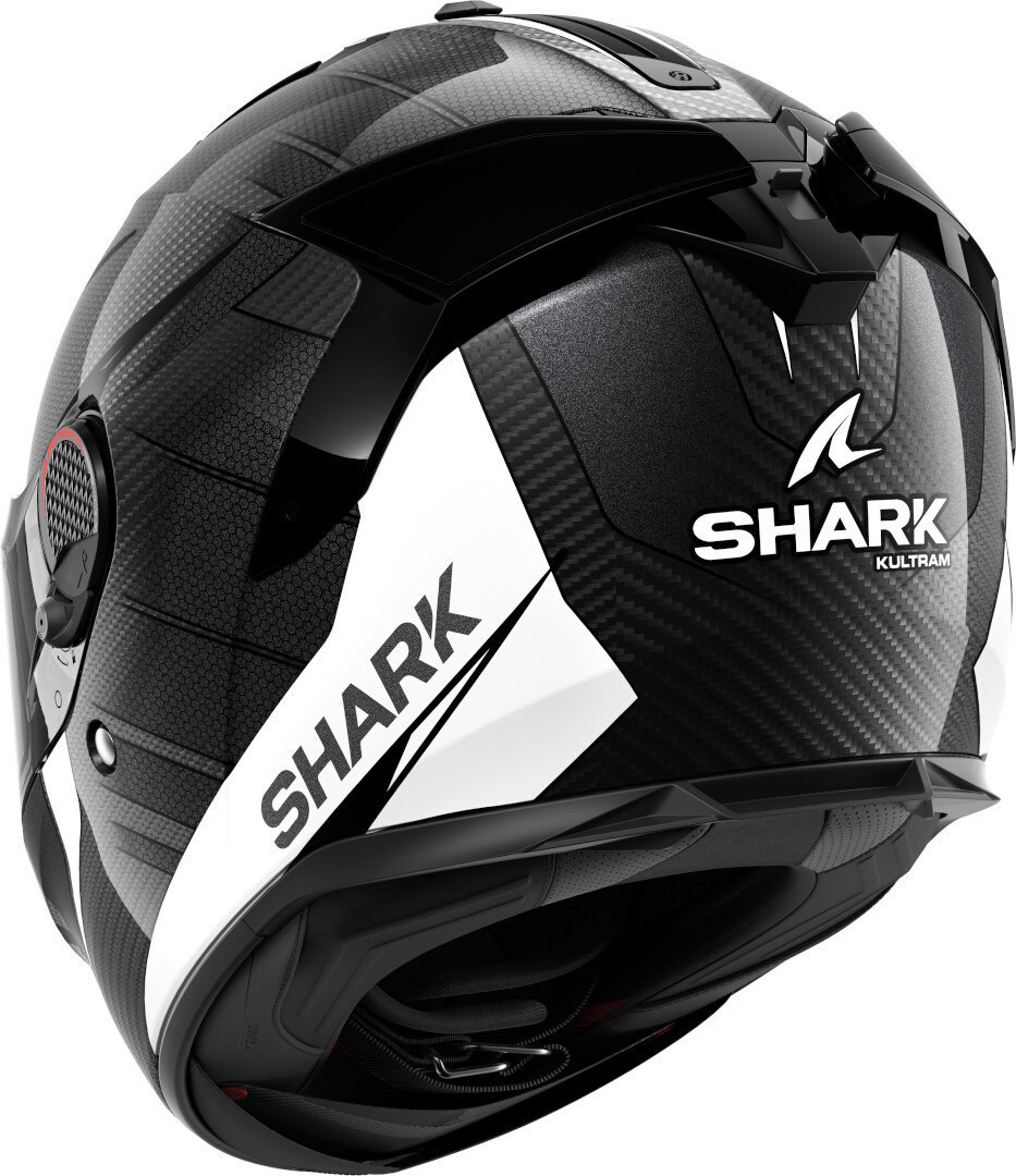 Side view of Shark Spartan GT Pro Kultram Carbon Helmet, black-white, Size XS for Men