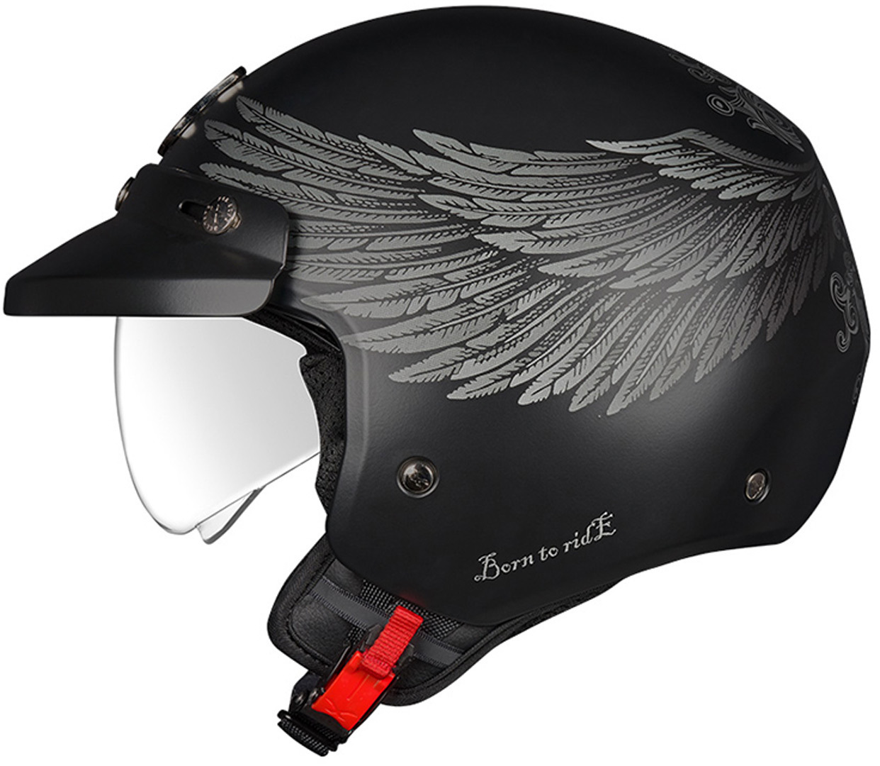 Nexx Y.10 Eagle Rider Jet Helmet, black-grey, Size XL for Men-image-968875349