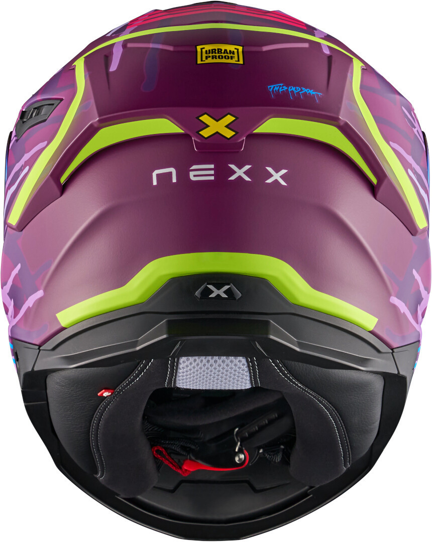 Side view of Nexx Y.100R Urbangram Helmet, purple, Size 2XL for Men
