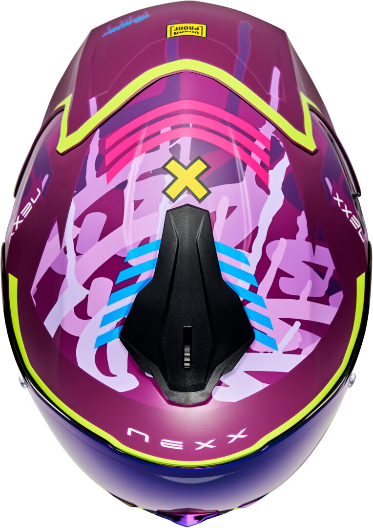 Side view of Nexx Y.100R Urbangram Helmet, purple, Size 2XL for Men
