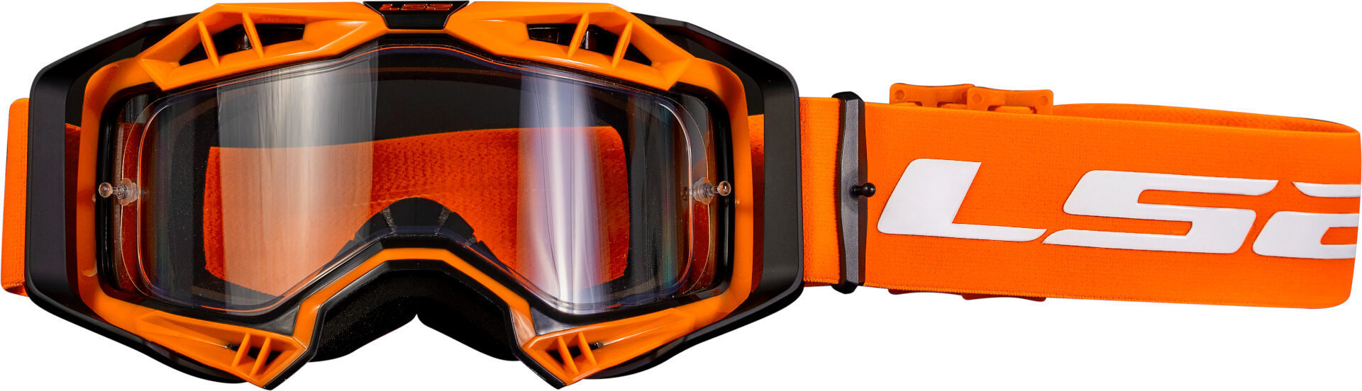LS2 Aura Enduro Series Motocross Goggle, orange for Men-image-824349465