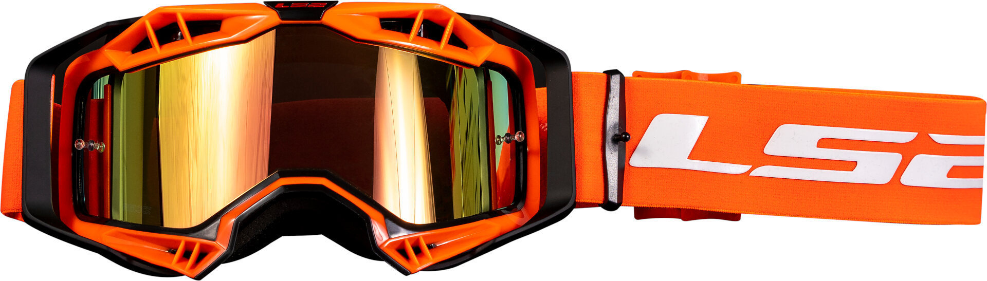 LS2 Aura Pro Motocross Goggle, orange for Men-image-926573074