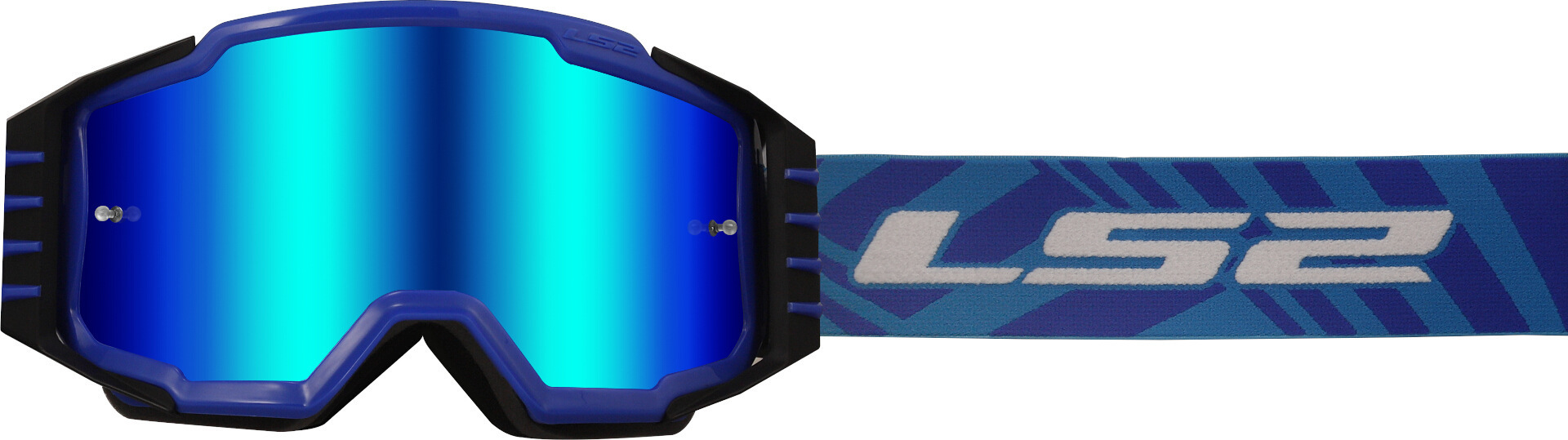 LS2 Charger Pro Motocross Goggles, Blue For Men
