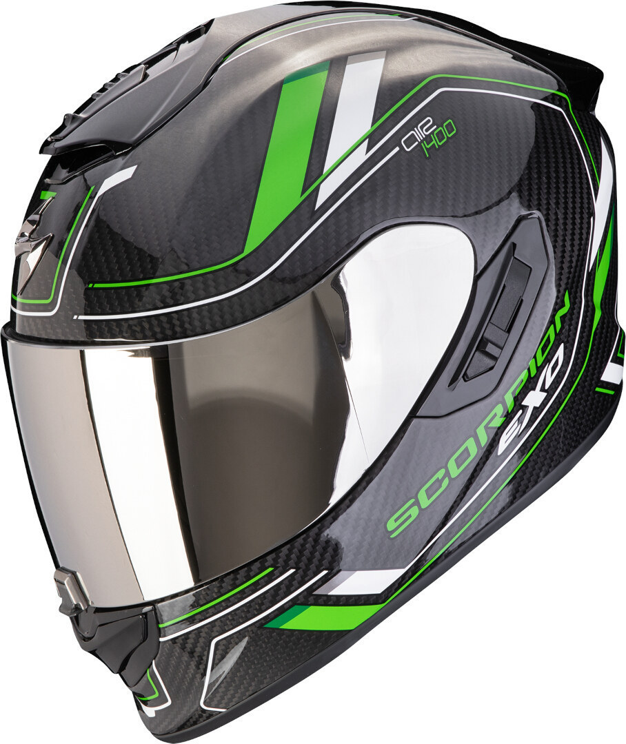 Scorpion Exo-1400 Evo 2 Carbon Air Mirage Шлем Черный/Зеленый XL (61/62) 