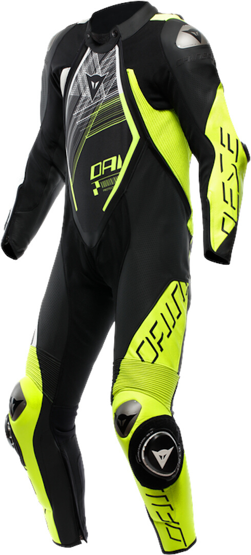 Dainese Audax D-Zip перфорированный мотоциклетный кожаный костюм из 1 части Черный/Белый 44 
