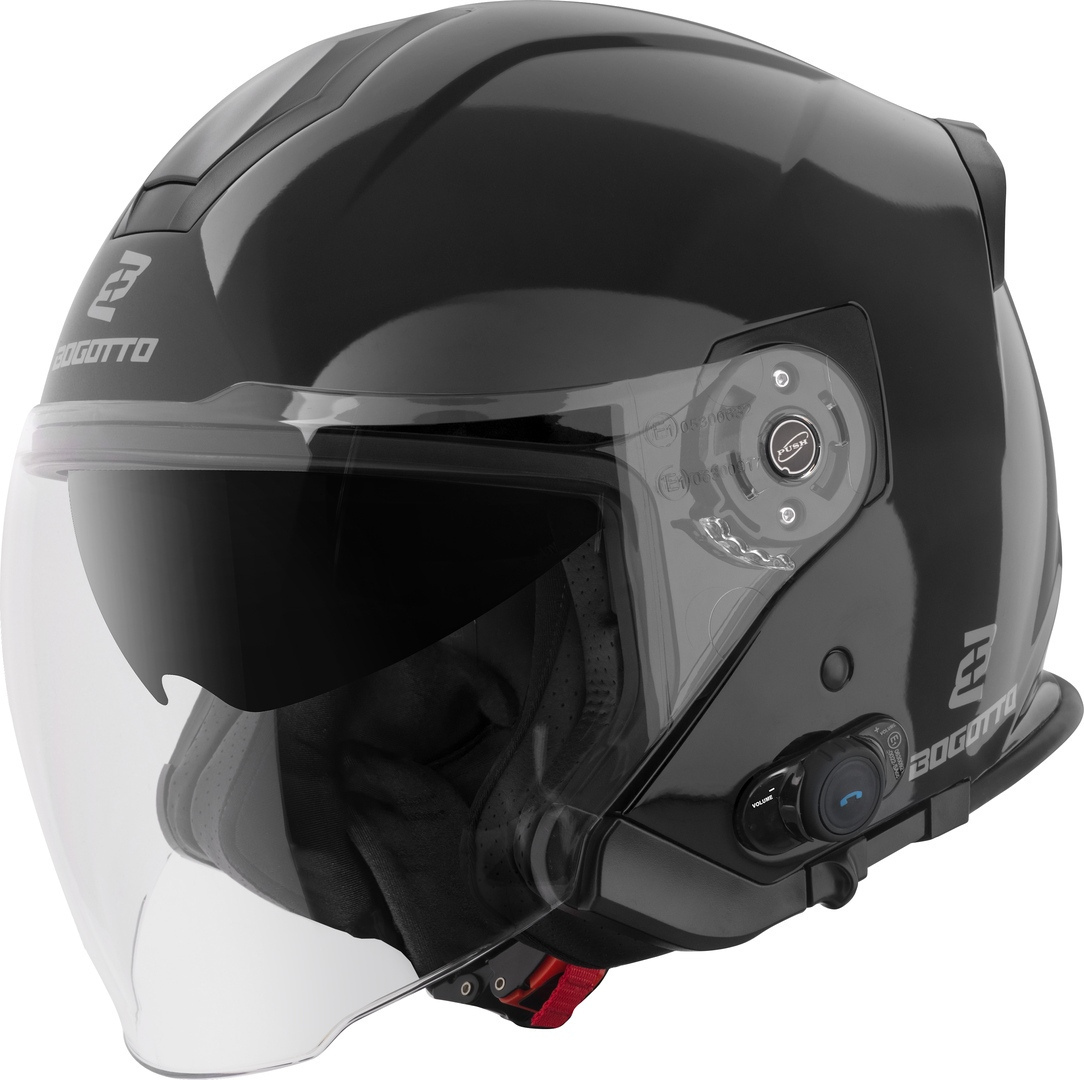 Bogotto H586 BT Solid Bluetooth Реактивный шлем Черный S 