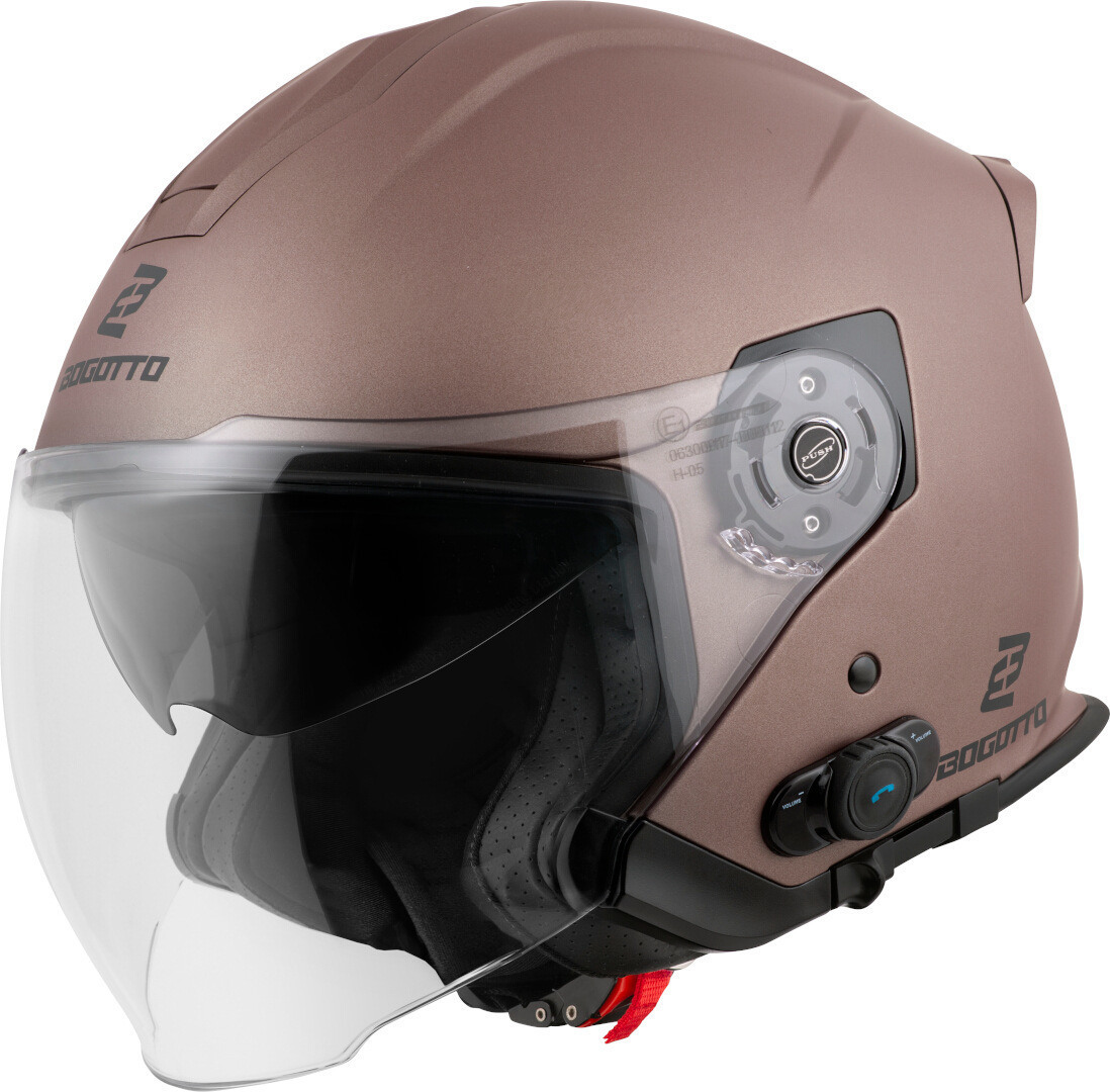 Bogotto H586 BT Solid Bluetooth Реактивный шлем Матовый коричневый L 