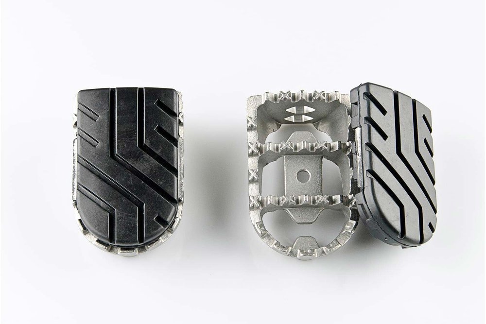 SW-Motech ION footrests - Stainless steel. In pairs.