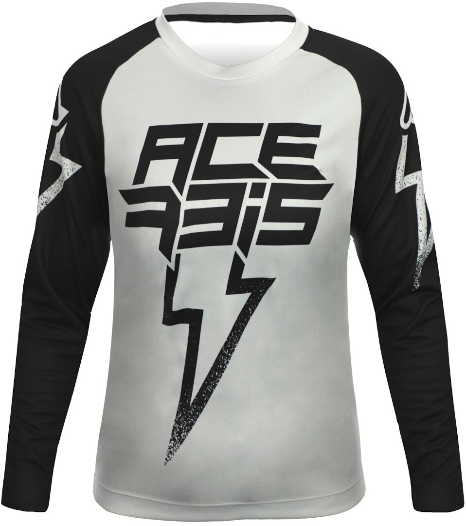 Acerbis J-Kid Blizzard Kids Motocross Jersey, Black-Grey, Size Xs
