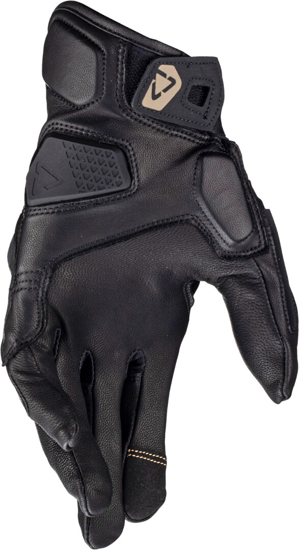 Side view of Leatt ADV HydraDri 7.5 Stealth Short waterproof Motorcycle Gloves, grey, Size M for Men