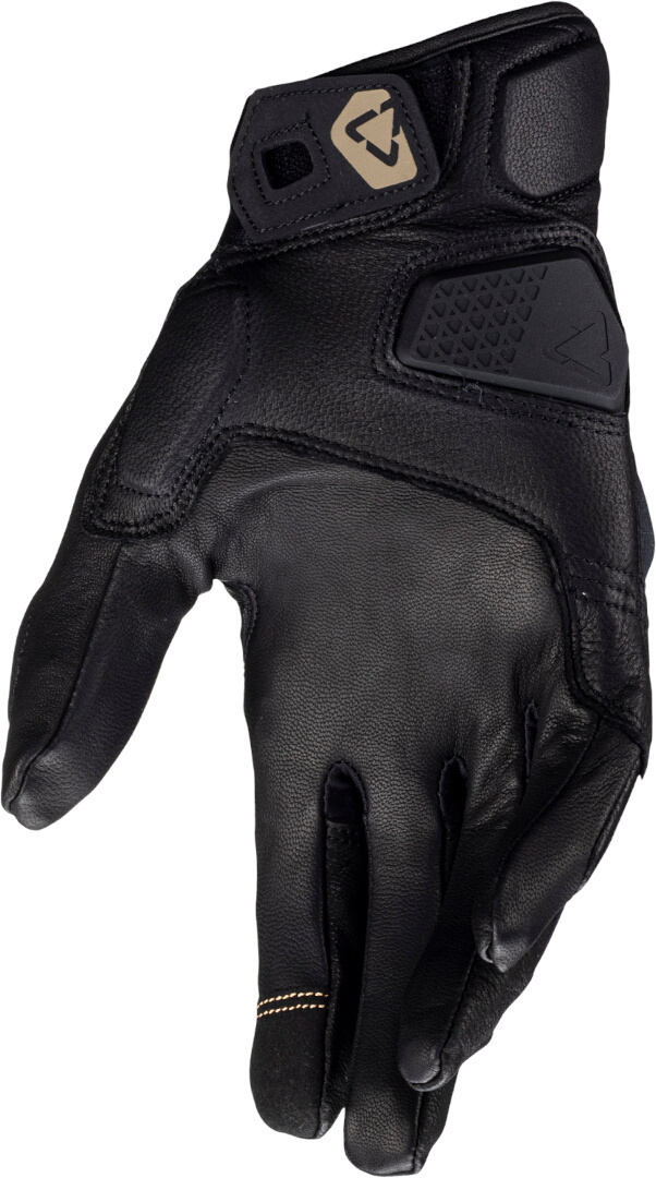 Side view of Leatt ADV HydraDri 7.5 Stealth Short waterproof Motorcycle Gloves, grey, Size M for Men