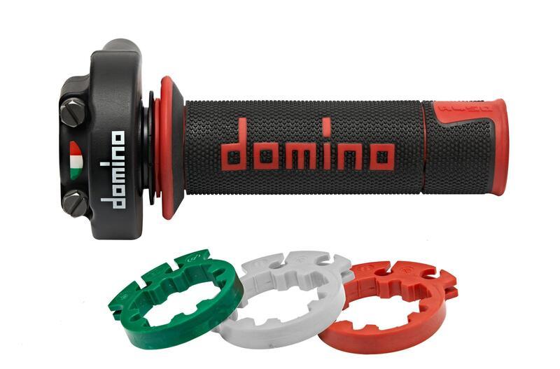 Domino Control de gas de carrera corta XM2 con empuñaduras A450 - negro/rojo