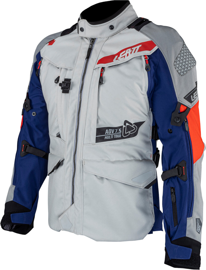 Leatt ADV Multitour 7.5 водонепроницаемая текстильная куртка Светло-серый/Синий/Красный S 