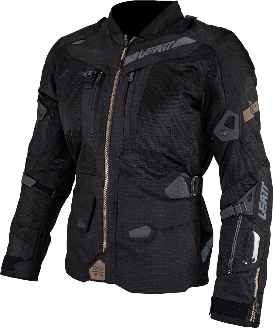 Leatt ADV FlowTour 7.5 veste textile de moto imperméable Noir/Gris foncé XXL 