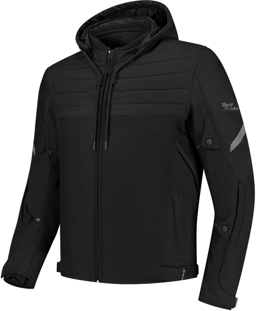 Rusty Stitches Liam Veste textile imperméable à l’eau pour moto, noir, taille 2XL pour Hommes