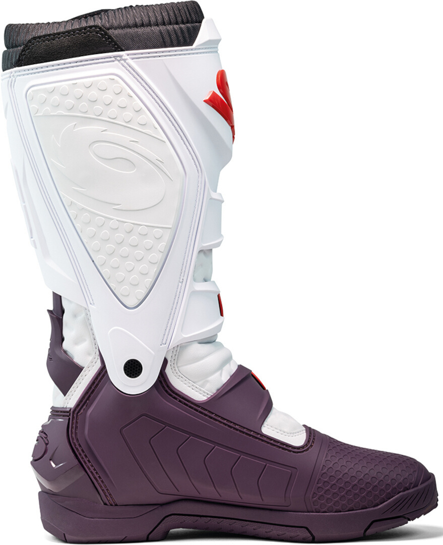 Side view of Sidi XPower SC Motocross Boots, white-red, Size 50 for Men
