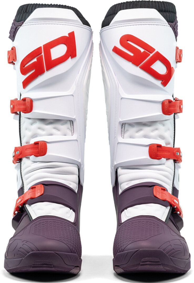 Side view of Sidi XPower SC Motocross Boots, white-red, Size 50 for Men