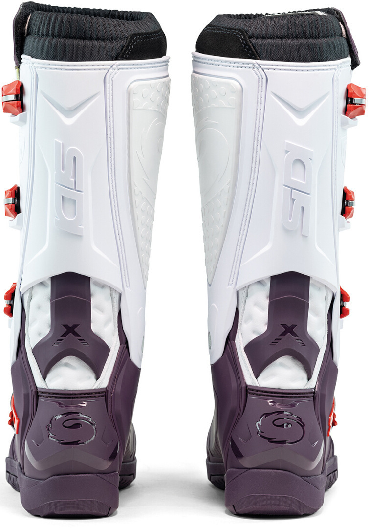 Side view of Sidi XPower SC Motocross Boots, white-red, Size 50 for Men