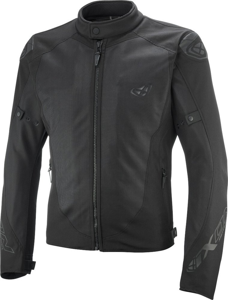 IXS Lorin-ST Giacca Tessile Moto - Taglia L - Colore Nero/Rosso - Con Cerniera, Lavabile, Maniche Lunghe