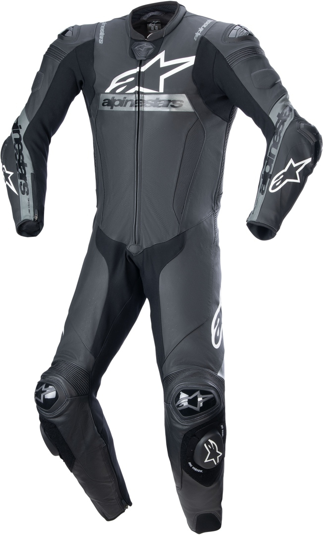 Alpinestars Missile V2 Ward перфорированный цельный мотоциклетный кожаный костюм Черный/Серый 48 